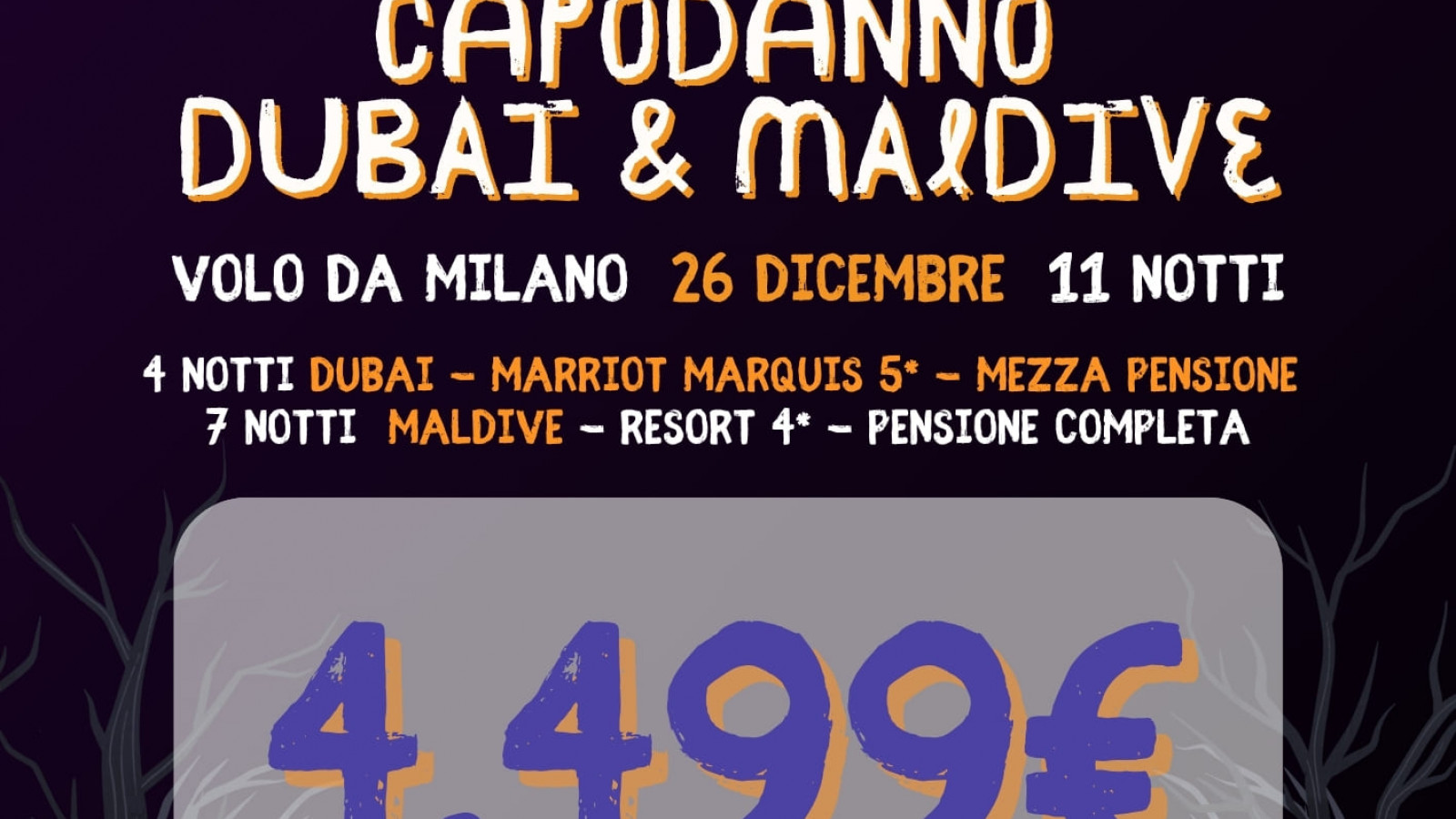 2025 maldive e dubai capodanno halloween milano IN1