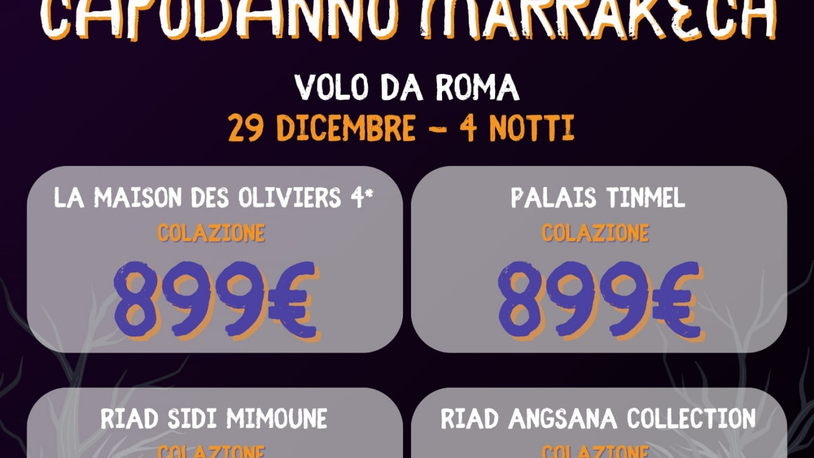 2025 marrakech capodanno halloween roma IN1